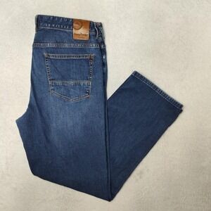 Tommy Bahama Jeans‎ Mens 36x30 Blue Belize Straight Medium Wash Embroidered